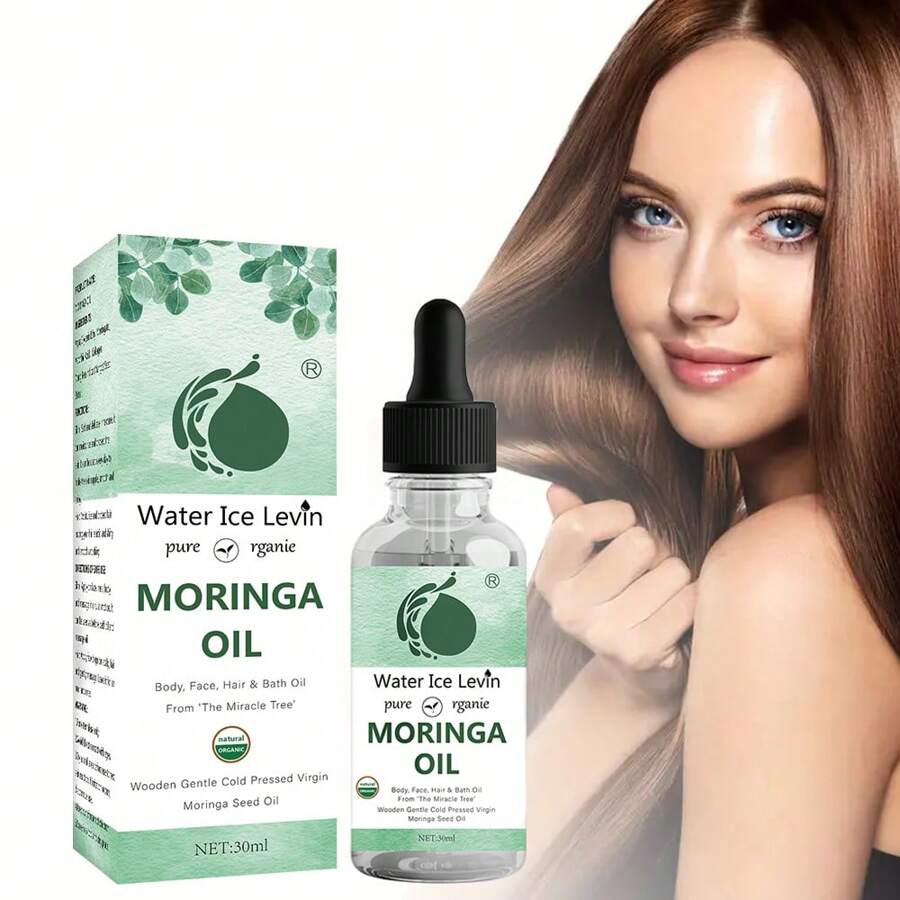 Water ice levin Tratamento de Cabelo com Óleo Marroquino, Sérum de Óleo de Cabelo Altamente Hidratante e Nutritivo, Adequado para Todos os Tipos de Pele - Verde Menta - Visão 1