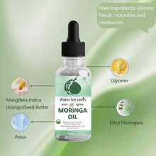 Water ice levin Tratamento de Cabelo com Óleo Marroquino, Sérum de Óleo de Cabelo Altamente Hidratante e Nutritivo, Adequado para Todos os Tipos de Pele - Verde Menta - Visão 3