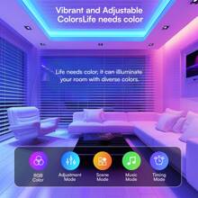 100ft Led Strip Lights (2 Rolls Of 50ft) Bluetooth Smart App Control Music Sync Color Changing RGB Led Light Strip With Remote,Led Lights For Bedroom Room Home Decor Party Festival