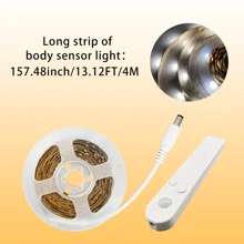 1 pezzo di luce a striscia LED flessibile con sensore di movimento intelligente, alimentata a batteria o tramite USB, con luce bianca calda/bianca fredda opzionale, adatta per scale, ingressi, armadi, sale studio, camere da letto (batterie non incluse).