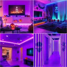 100ft Led Strip Lights (2 Rolls Of 50ft) Bluetooth Smart App Control Music Sync Color Changing RGB Led Light Strip With Remote,Led Lights For Bedroom Room Home Decor Party Festival