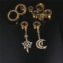 2PCS Screw 316L Stainless Steel Retro Ear Gauges Stretcher Piercing Ring Tunnels Expander Plugs Pair Selling