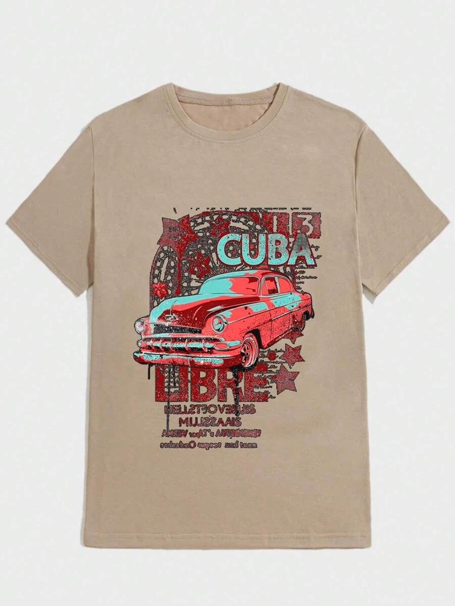 Unisex StreetWear T-Shirt 100% Cotton NEW! - 米色 - 查看 1