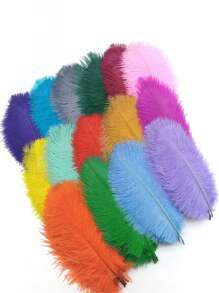 10Pcs/Lot 15.20cm-6-8inch Colored Artificial Ostrich Feathers For Crafts Wedding Decoration Handicraft Accessories Table Centerpieces Carnival Plumas Decor