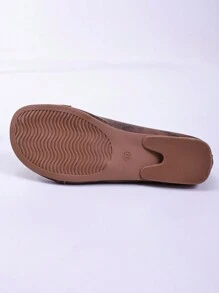 Giày bệt buộc dây mùa thu cho nữ, giày lười mũi tròn nhẹ, mềm mại, thoải mái, phù hợp để mang hàng ngày - màu nâu - Xem 8
