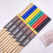 1 Pasang Stik Drum Maple Premium 5A - Pegangan Anti Selip, Cocok Untuk Pemula Dan Penggemar Jazz, Ideal Untuk Latihan Dan Pesta Natal - MultiWarna - View 3