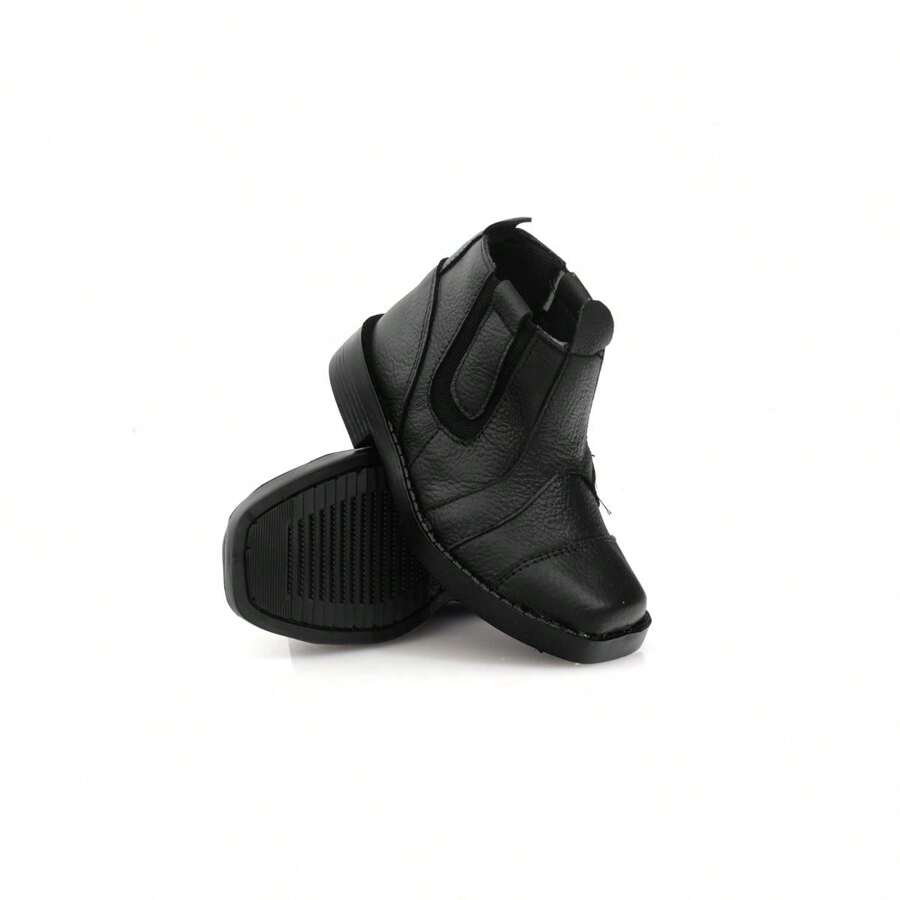 Unisex Children's Boot In Genuine Leather, Quality And Comfort. RT CALÇADOS - màu đen - Xem 1