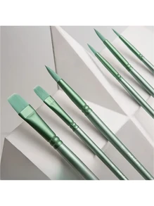 6 件套高品质画笔套装，适用于油画、DIY 丙烯画、水彩画和水粉画，各种形状和尺寸，非常适合圣诞节、万圣节、感恩节美术用品返校、返校、学校用品