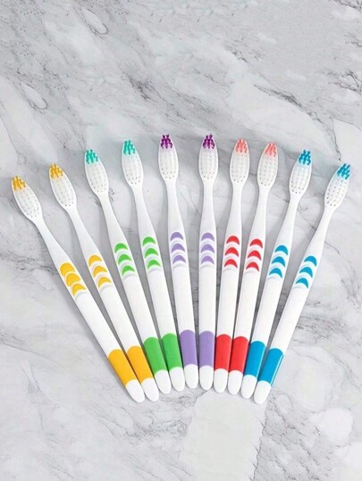 40pcs Ultra-Soft Double Bristle Toothbrush Set - Enhanced With Bamboo Charcoal For Deep Cleaning - Nano Bristles For Gentle Dental Care - Ideal For Adult Oral Health