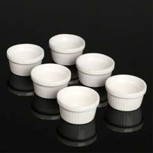 Mini Ramekins 1 Oz 30 Ml Porcelain Souffle Dish, Small Dipping Sauce, Dessert Cups Set, Oven Safe, Set Of 6 - White - View 4