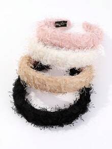 1 szt. Elegancka opaska z frędzlami, gąbczasta siateczka do włosów, ozdoba do włosów w stylu vintage, odpowiednia do codziennego noszenia i na prezent - Wielokolorowe - Zobacz 1