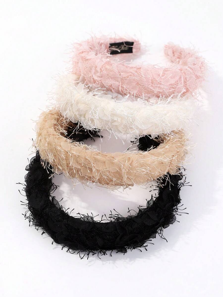 1 szt. Elegancka opaska z frędzlami, gąbczasta siateczka do włosów, ozdoba do włosów w stylu vintage, odpowiednia do codziennego noszenia i na prezent - Wielokolorowe - Zobacz 1