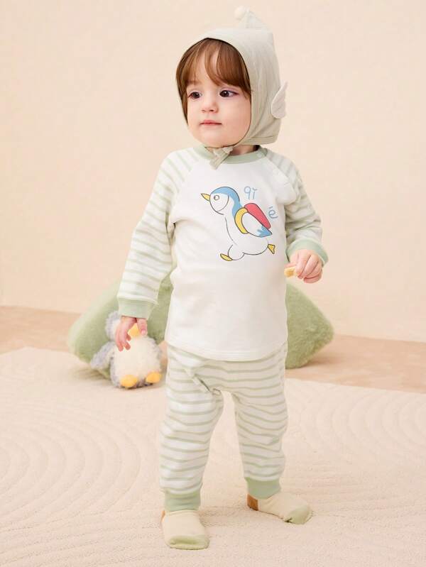 Balabala Baby Long Sleeve Set 2024 Winter High-Waist Design