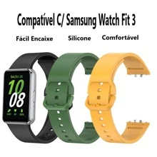 Perforated Sports Silicone Strap For  Galaxy Fit 3 R390 Smartwatch - Verde Oliva - Ver 2