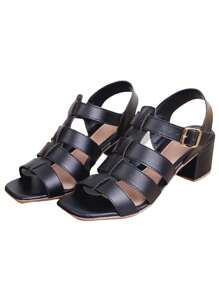 Women's Block Heel Fisherman Sandal Ref. 30/78 - 黑色 - 查看 1