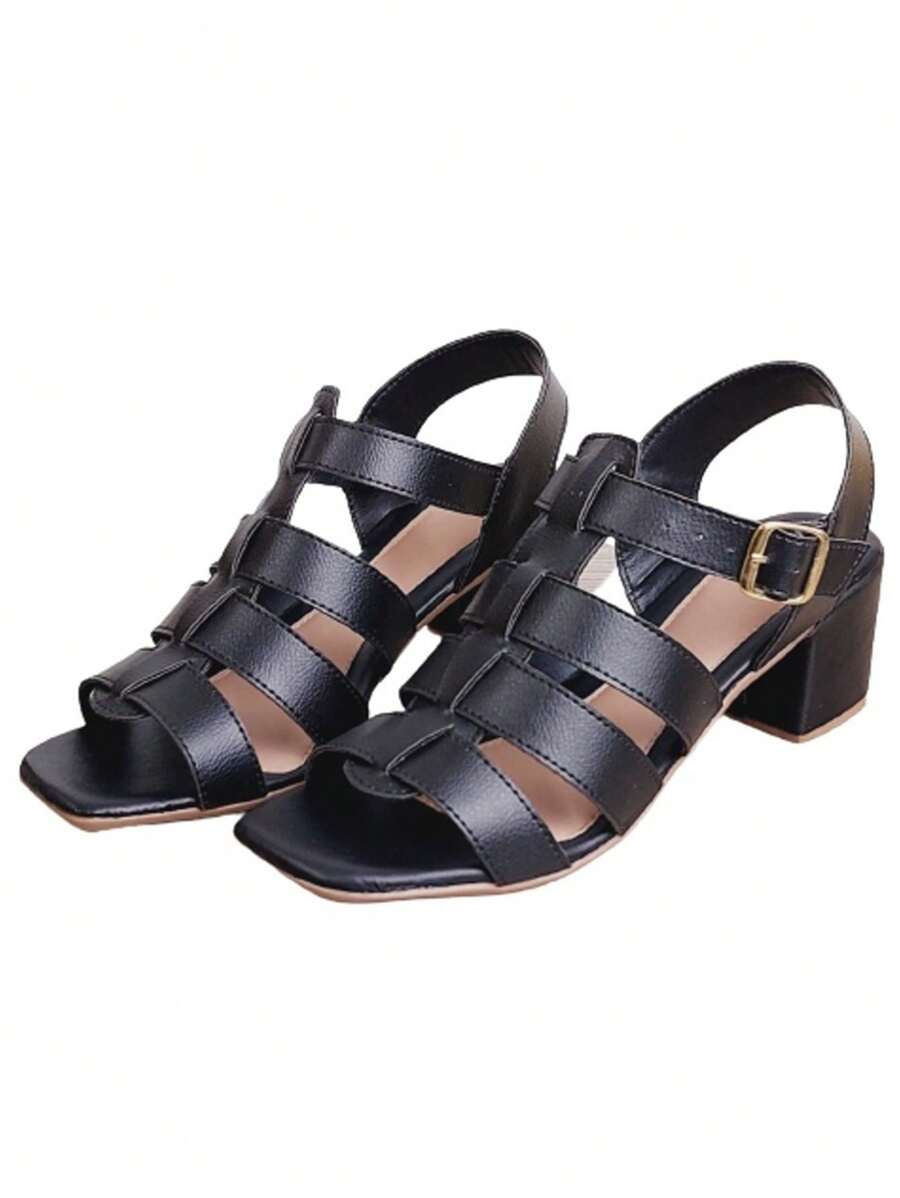 Women's Block Heel Fisherman Sandal Ref. 30/78 - 黑色 - 查看 1