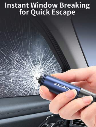  Rocoren Car Escape Hammer With Built-In Window Glass Breaker And Seat Belt Cutter, Car Window Break Quick Escape Tool Accessory