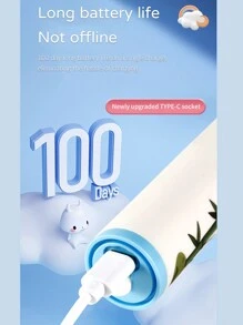 1 Pieza Cepillo de dientes eléctrico recargable/a pilas - a pilas con 1 botón y 1 ajuste de velocidad, recargable con 1 botón y 4 ajustes de velocidad, incluye 6 cabezales de cepillo