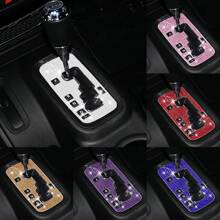 1 miếng dán trang trí cần số xe hơi đính đá, thích hợp cho phụ nữ trang trí nội thất xe hơi. - Một cỡ - Xem 1