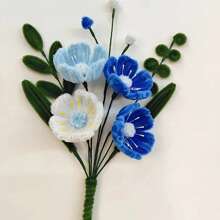 200/271/400/572pcs DIY Pom Pom Kit, Blue Green White Chenille Craft Pom Poms Set, Pom Pom Decor, Suitable For Wedding Bouquets And Birthday Parties, Plush Pom Pom Flower Set, DIY Handmade Pom Pom Craft Supplies, Wedding Birthday Gift, Pom Pom Craft Materials, Unique Pom Pom Crafts, Pom Pom Craft Tutorial, Chenille Pom Poms, Colorful Chenille Pom Poms - Multicolor - View 8