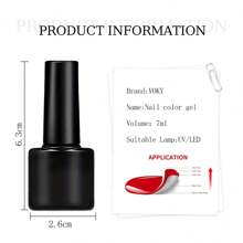 VOKY 6 CÁI/BỘ 7ML Gel làm móng tay màu trơn với bộ gel làm móng tay kim cương vụn sáng bóng, Bộ quà tặng ngày lễ hoàn hảo cho tiệm làm móng DIY dành cho phụ nữ - Nhiều màu - Xem 6