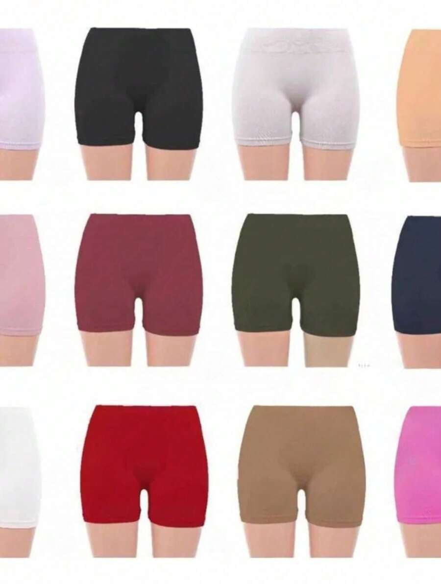 12 Pzas Short De Licra Yoga Pole Sport De Mujer Corto Ropa
