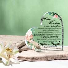 1 pieza Placa acrílica con forma de rompecabezas y soporte de escritorio como regalo para hija - Regalos de hija de madre para cumpleaños, graduación, bodas - Regalos de Acción de Gracias y Navidad para hijas - Para decoración de hogar, habitación o oficina