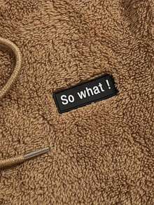 2pcs Men's Plush Casual Outfit, Long Sleeve Thick Fleece Hoodie Sweatshirt And Sweatpants Set, Fall Clothes Winter - Camel - View 5