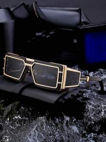 New Fashionable Retro Street Tech Futuristic High-End Fashion Glasses For Men, Personalized Suitable For Everyday Wear And Going Out