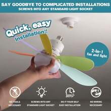 Ceiling Fan With Light And Remote Dimmable Fan Lamp For Living Room Bedroom - White - View 6