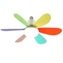 Ceiling Fan With Light And Remote Dimmable Fan Lamp For Living Room Bedroom - White - View 7