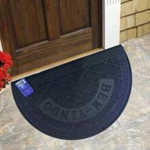 Half Moon Door Mat Round Home Mat Doormat Welcome Entrance 40x60cm - 鏽棕色 - 查看 3