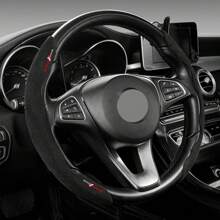 1set Premium Suede Breathable And Non-Slip Segmented Car Steering Wheel Cover For Toyota For Yaris For Camry For Tacoma For RAV4 For Corolla For Lexus Nissan For Chevrolet KIA - one-size - View 7