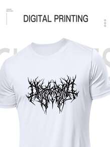 Men's Lightweight Casual T-Shirt, Fashion 3D Graphic Printed Top For Gym, Running, Outdoor Sports, Swimming, Cycling - White - View 4