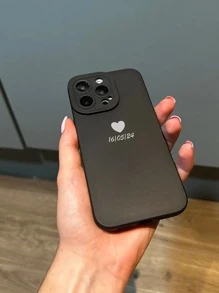 1 carcasă de telefon rezistentă la șocuri cu model personalizat de dată și inimă, compatibilă cu 16 Pro Max/16 Pro/16 Plus, 17 Pro Max/17 Pro/17 Air, huse de telefon personalizate, stil casual urban - Negru - Vizualizare 4