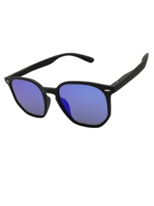 Unisex Men Women Sunglasses Fashion Summer Elegant Retro Classic UV400 Protection Acetate Durable Casual - Gương xanh - Xem 4