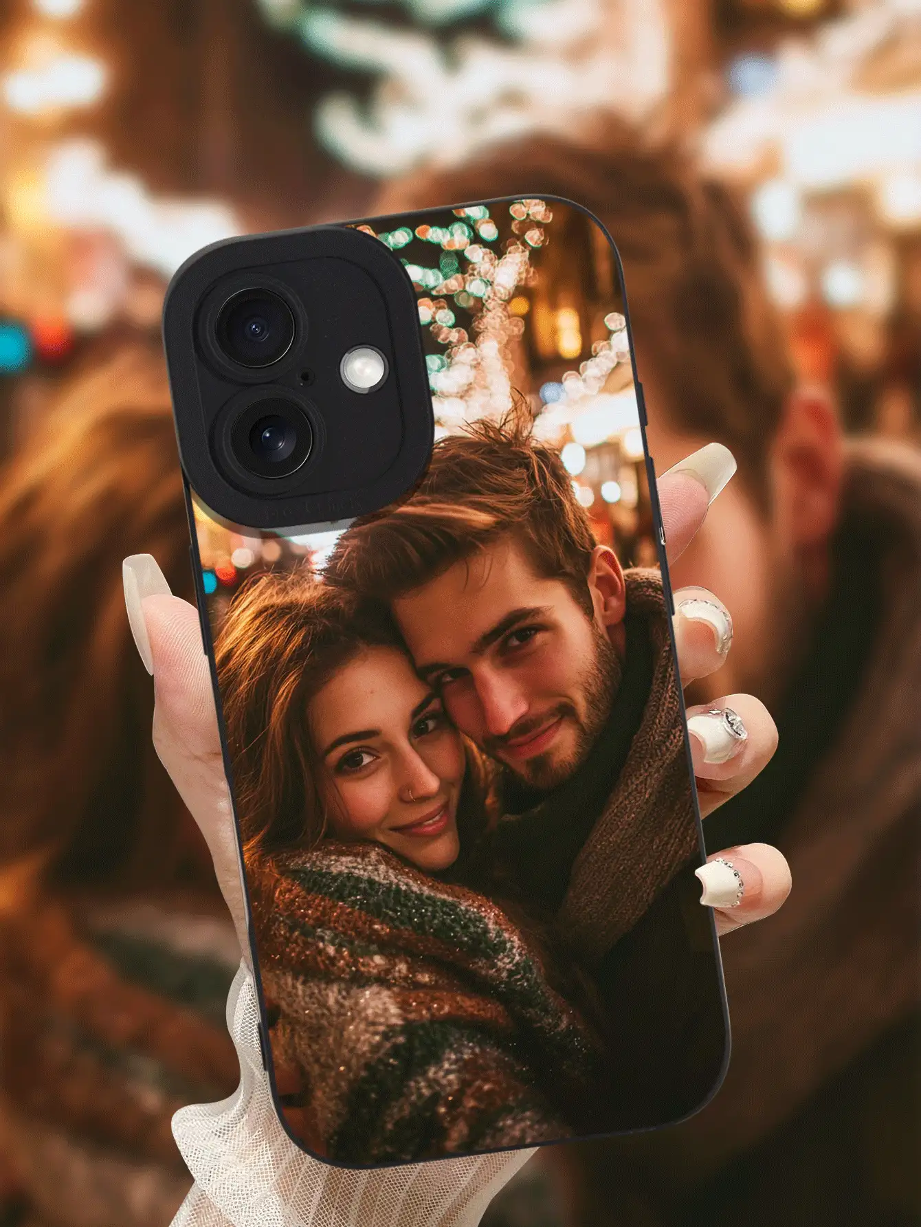 1个个性化定制照片手机壳，兼容 15 Pro Max / S25 Ultra / S25 Plus，兼容红米等其他型号，可定制婚礼照片，是送给情侣、朋友、家人、毕业生的理想礼物，风格时尚、多彩、复古、可爱、简约、趣味，可定制、个性化、独特，是送给他的理想礼物，也是送给她的理想礼物，适合送给男朋友、女朋友、家人、朋友、祖父母、情侣，适合周年纪念日、生日，定制手机壳，街头休闲时尚，当季精选，2025手机壳，国际版，非国内版 - 黑色 - 查看 3