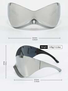 1 Pair Unisex Oversized Bohemian Style Fashion Fashion Glasses, Suitable For Photography, Outdoor Travel, And Daily Wear