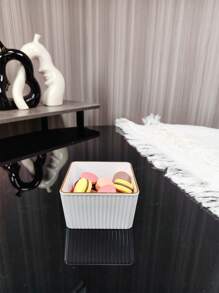 1 szt. Mleczny biały talerz na przekąski ze złotym rantem, duża pojemność - mleczno-biały talerz - Zobacz 14