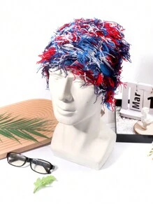 1pc Unisex Camouflage Fluffy Beanie Hat, Warm Thick Winter Cap For Men, Personalized Casual Outdoor Cycling Headwear Winter Christmas Hat Men Beanie Ski Hat Fall Outfit