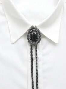狂野西部 BOLO 男士波罗领带 - 黑色宝石手工制作独特西部牛仔皮领带男女服装配饰单品 - 彩色 - 查看 12
