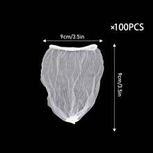 100 piezas Bolsas de filtro desechables para fregadero de cocina de color blanco, filtro de malla desechable para fregadero, atrapador de desechos, bolsa de filtro de fregadero, red de filtro de fregadero, filtro de trampa de drenaje de un solo uso, bolsa de filtro de fregadero de cocina, filtro de malla de fregadero, rejilla de filtro de drenaje de fregadero, red de basura reutilizable y resistente, filtro de malla de esquina de fregadero, filtro de drenaje de fregadero antiobstrucciones con elástico, bolsa de filtro de basura desechable de malla fina
