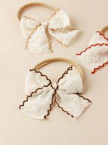 5 chiếc băng đô cài tóc ren mềm thêu hoa dễ thương, phụ kiện tóc co giãn liền mạch cho bé gái, thích hợp cho chụp ảnh, lễ hội, lễ kỷ niệm - Nhiều màu - Xem 3