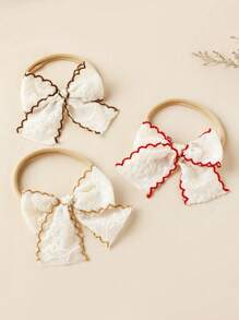 5 chiếc băng đô cài tóc ren mềm thêu hoa dễ thương, phụ kiện tóc co giãn liền mạch cho bé gái, thích hợp cho chụp ảnh, lễ hội, lễ kỷ niệm - Nhiều màu - Xem 4