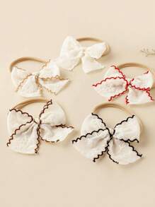 5 chiếc băng đô cài tóc ren mềm thêu hoa dễ thương, phụ kiện tóc co giãn liền mạch cho bé gái, thích hợp cho chụp ảnh, lễ hội, lễ kỷ niệm - Nhiều màu - Xem 2