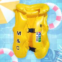 Children's Inflatable Life Jacket Pool And Beach Float 40cm - 黃色 - 查看 4