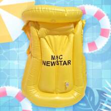 Children's Inflatable Life Jacket Pool And Beach Float 40cm - 黃色 - 查看 3
