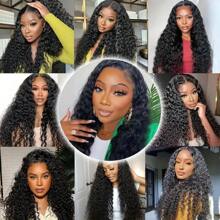 Brazilian Water Wave Hair 100% Virgin Human Hair Extensions 12A Water Wave Bundles Double Weft Natural Black Color Wet And Wavy 3 Bundles - Black - View 11