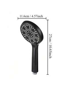 1PC Vòi hoa sen tăng áp nước cao cấp thời trang mới, chế độ điều chỉnh năm tốc độ, vòi hoa sen phòng tắm gia đình, đầu ra nước siêu lớn và vòi hoa sen tấm siêu lớn, có sẵn màu xám súng và đen, phủ công nghệ đầu ra nước bằng silicon chống tắc nghẽn, vòi hoa sen tăng áp mạnh mẽ - Nhiều màu - Xem 2