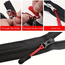 Juego de 50/100 piezas de etiquetas de recambio de cremallera de colores mixtos, clips duraderos para extender y reparar cordones de cremallera, aptos para maletas, mochilas, chaquetas, carteras, bolsos - Juego de tiradores de cremallera de colores surtidos